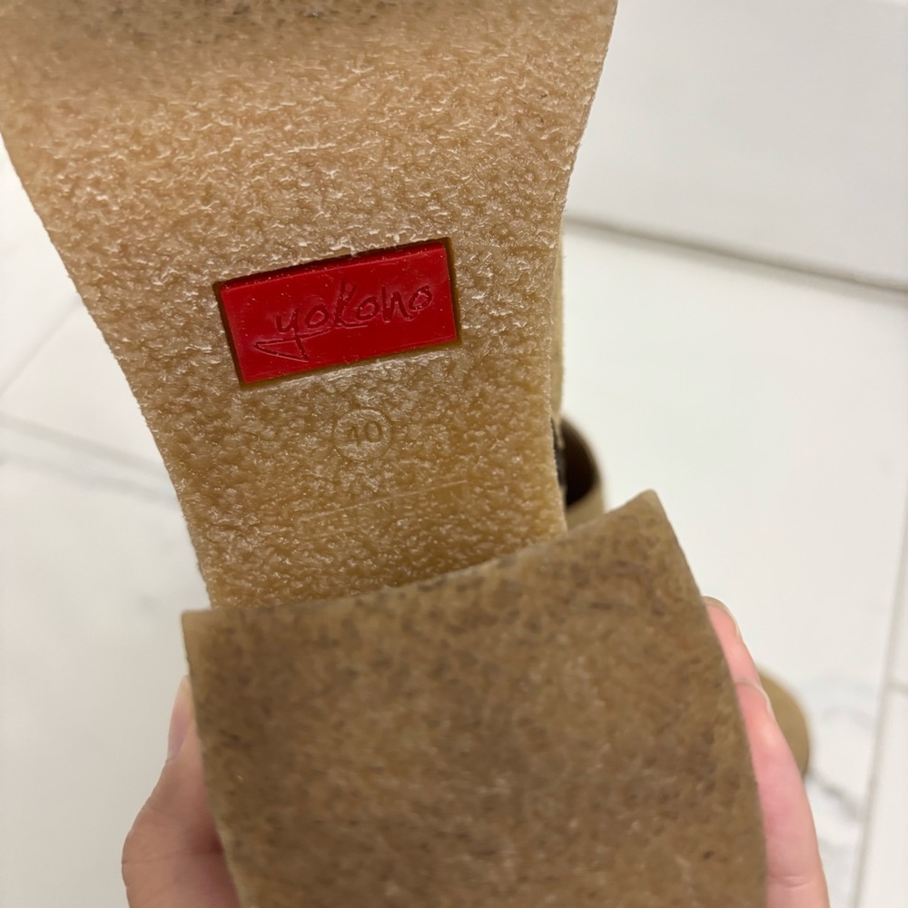 Yokono Suede Chunky Boots Y2K Womens 9 EUR 40 Zip Ankle Platform - Picture 7 of 7